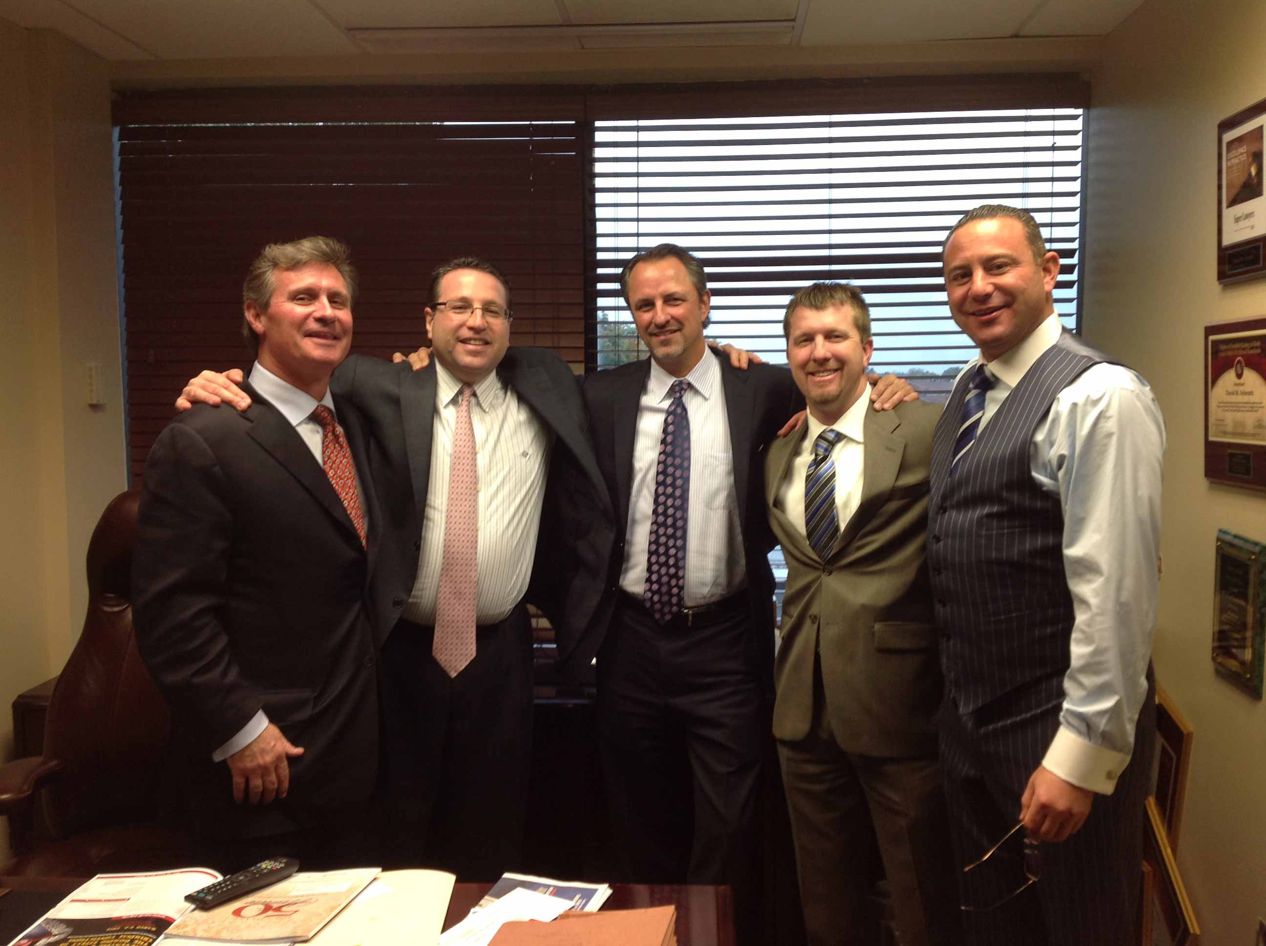 David Schwartz with other lawyers (2nd from left)